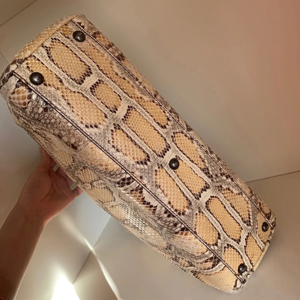 Fendi python peekaboo handle bag crossbody